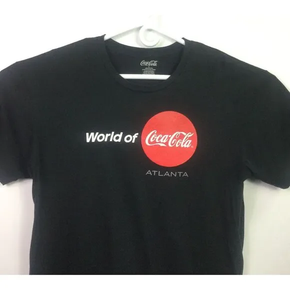 World of Coca-Cola Atlanta T Shirt‎ Mens Size L Black Tee Graphic Logo Unisex - Picture 2 of 5